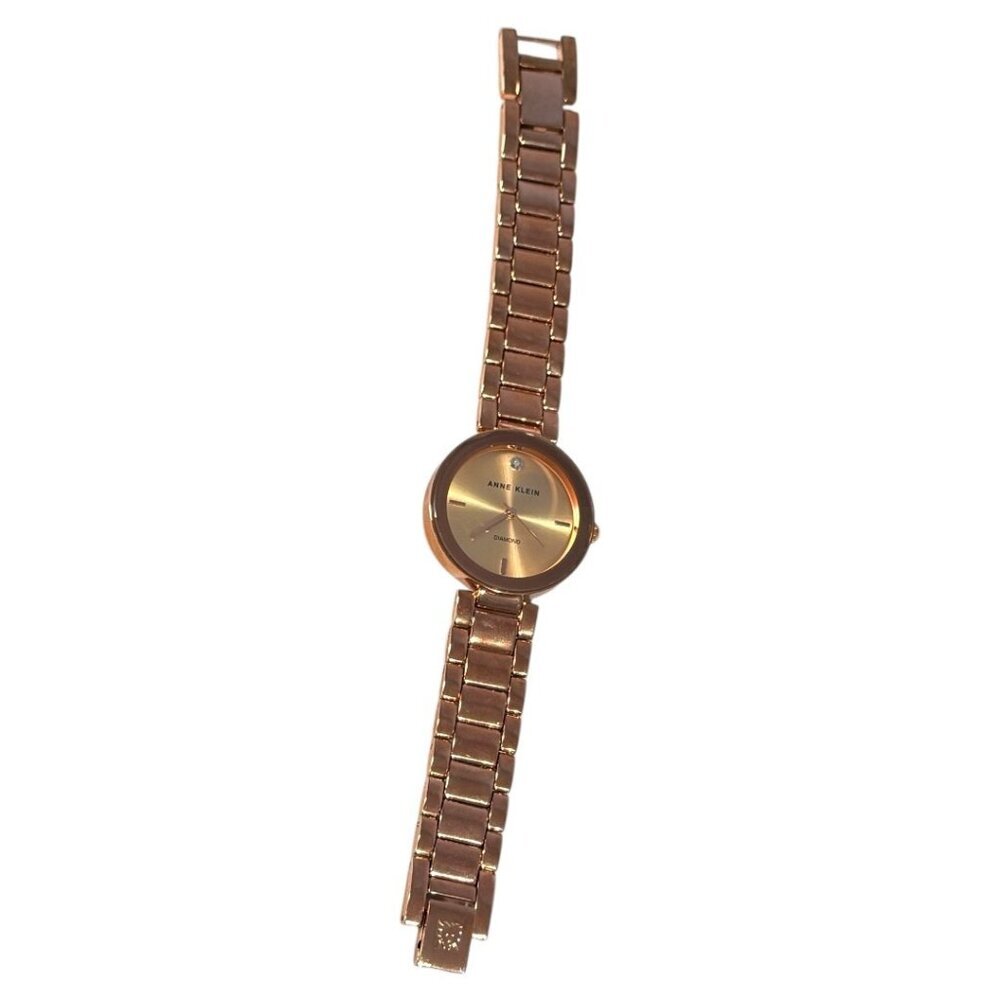 Anne Klein Diamond Dial‎ Bracelet Watch Rose Gold Tone